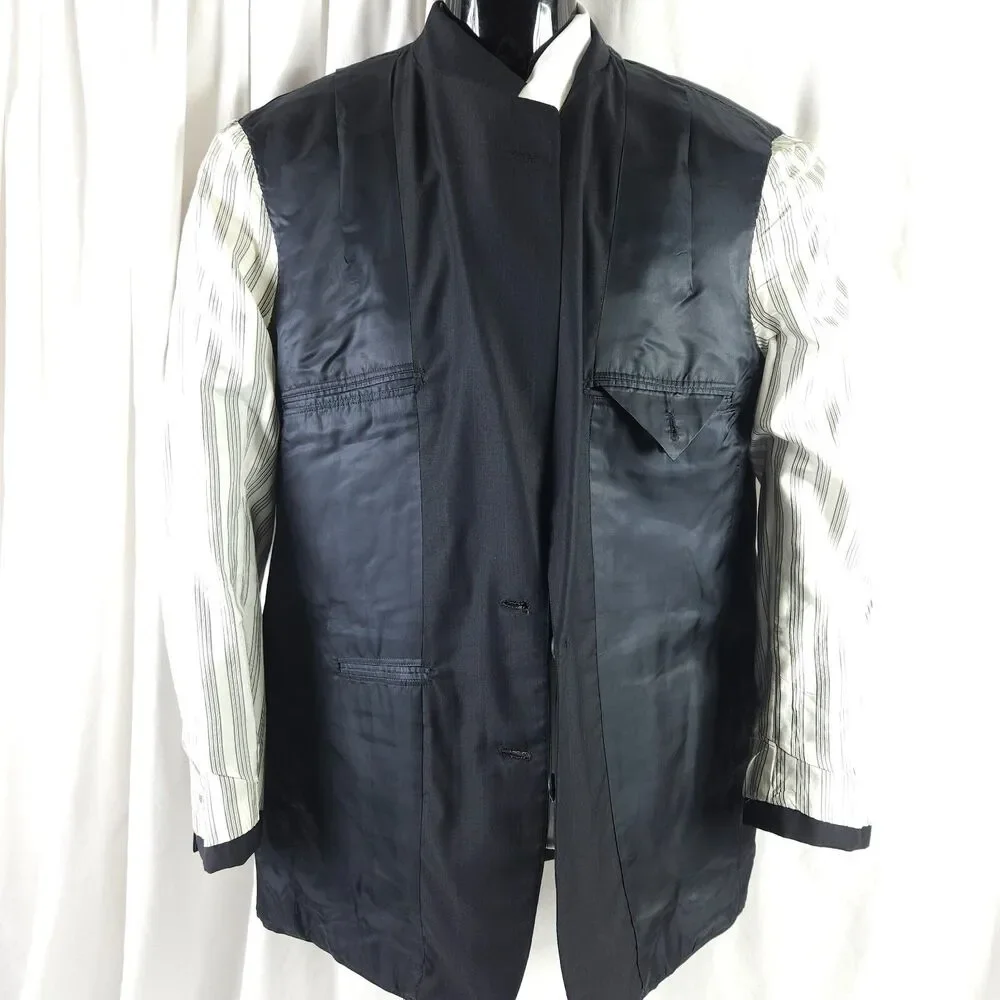 VTG Brooks Brothers Golden Fleece Mens‎ 42R Black 2-Button Sports Coat Blazer